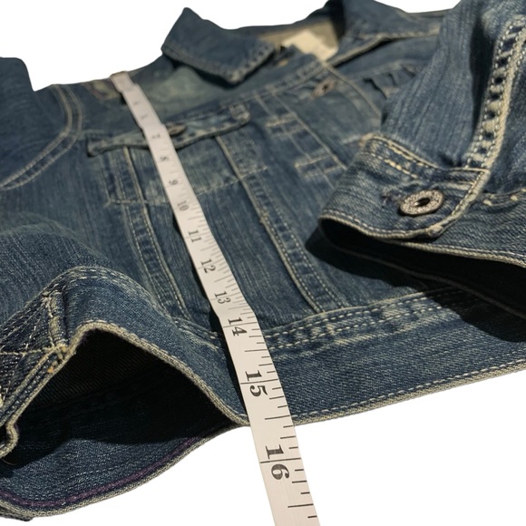 RALPH LAUREN | Polo Jeans Co Distressed Libby Patched Jean Jacket - Sz Large - Picture 13 of 13